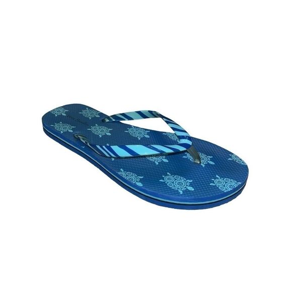 Vera Bradley Blue Flip Flop Sandals sz 7-8 - Picture 1 of 8